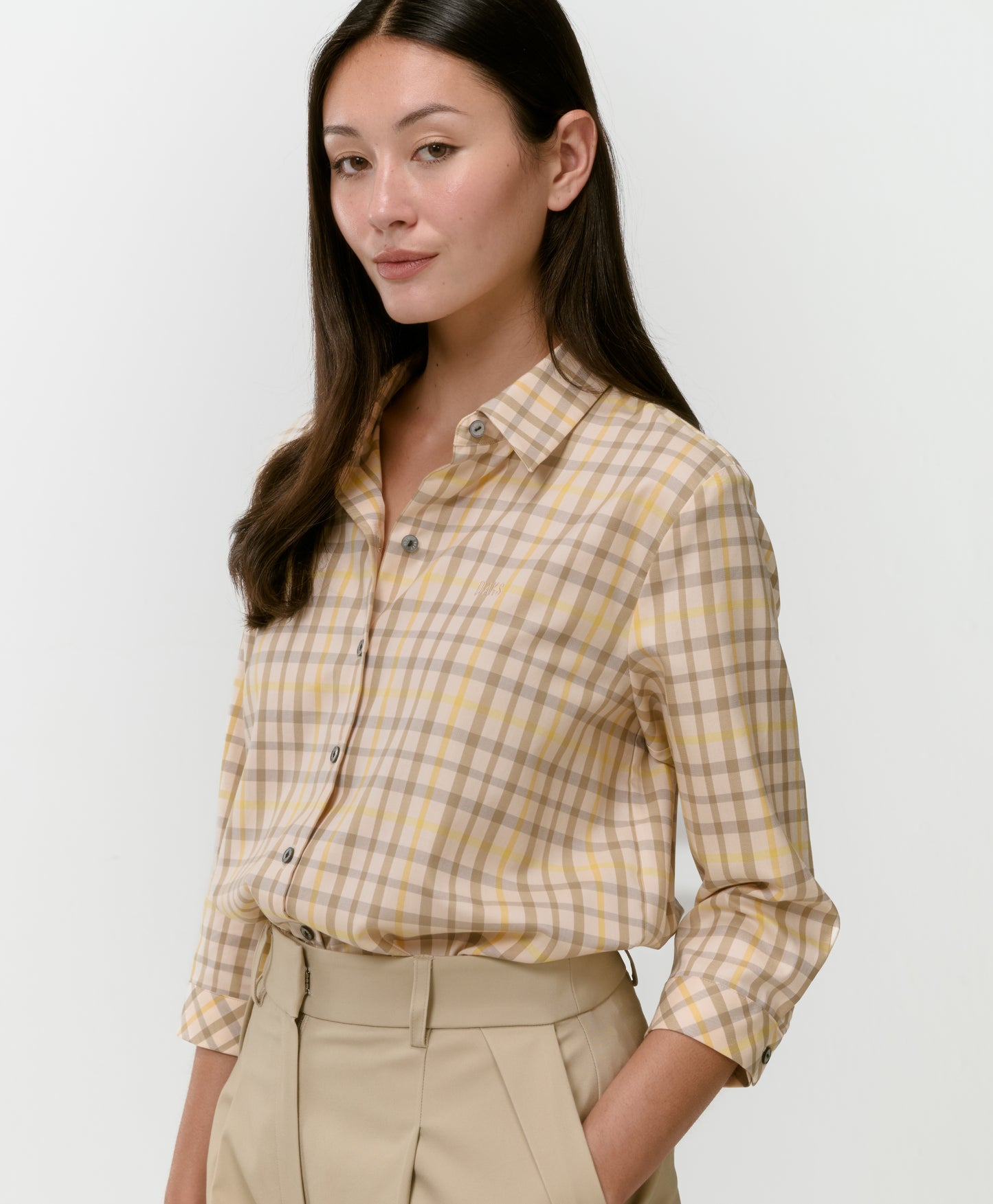 Women's Regular-Fit Middle-Sleeves Shirt