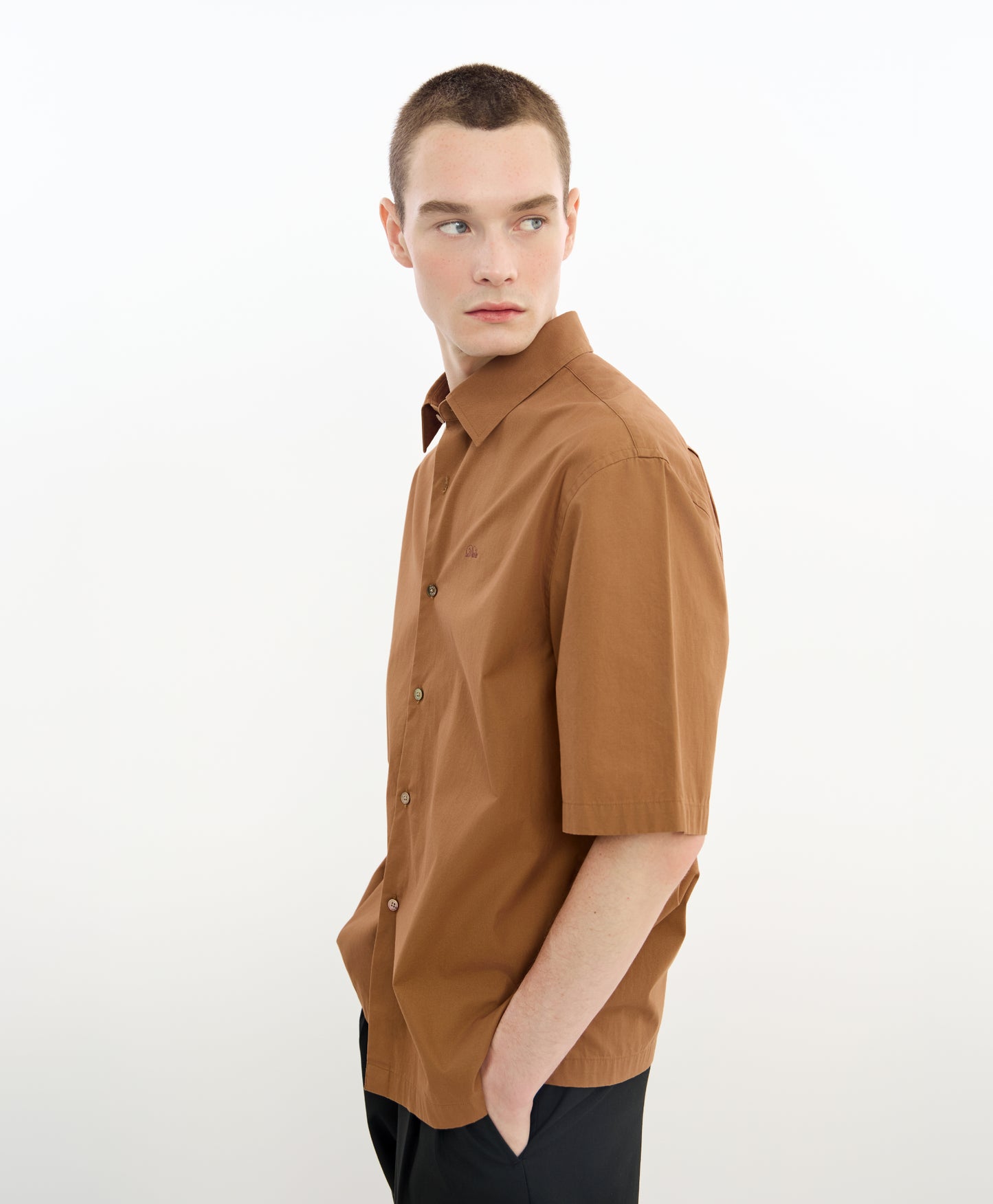 Men's Boxy-Fit Short-Sleeves Shirt
