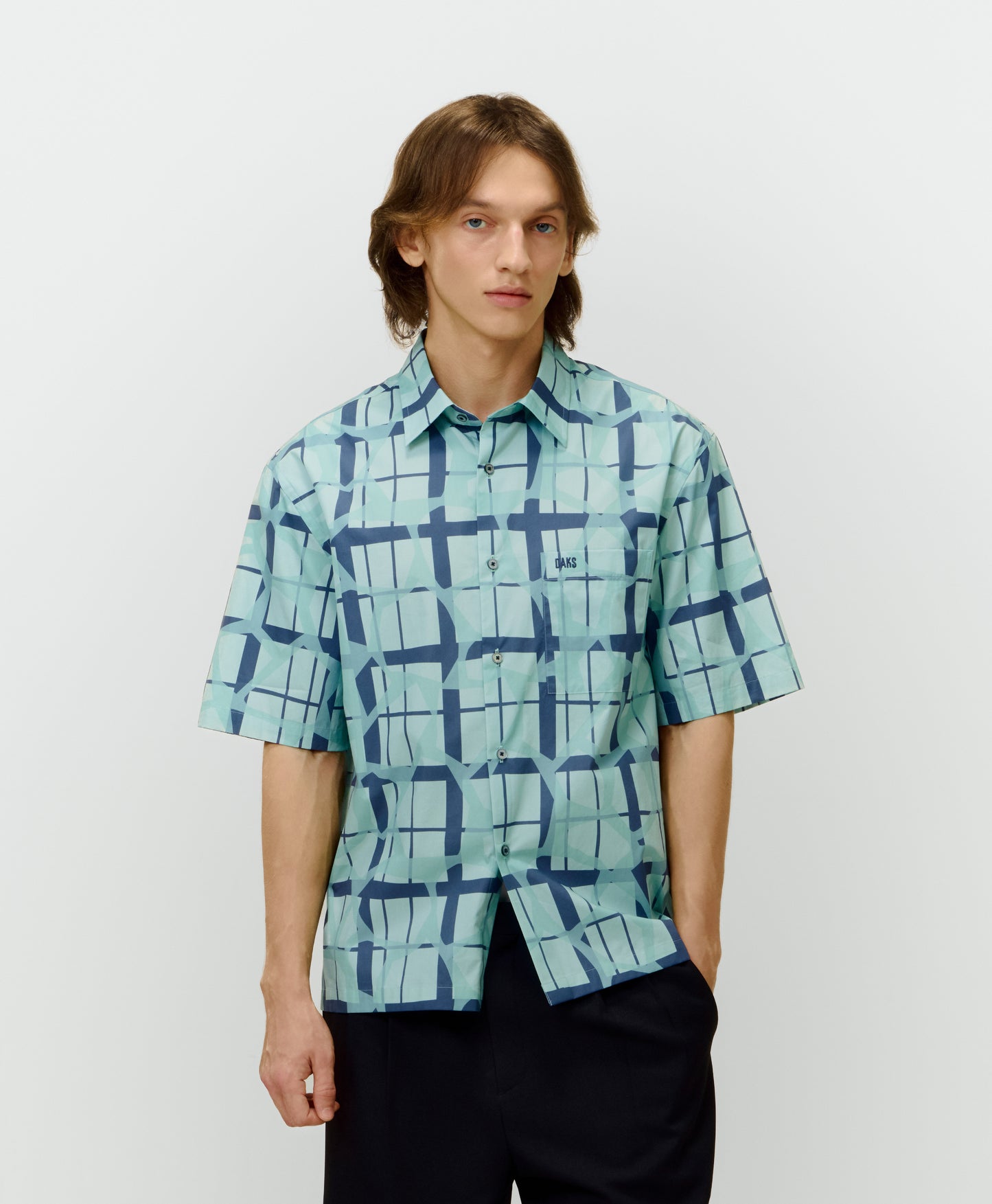 Men's Boxy-Fit Short-Sleeves Shirt