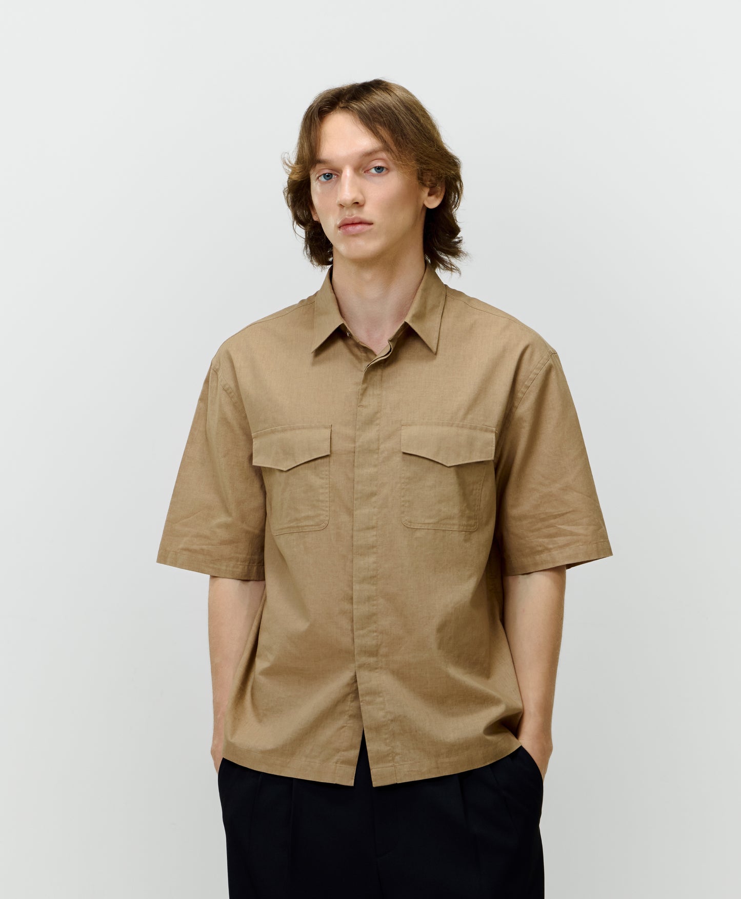 Men's Boxy-Fit Short-Sleeves Shirt