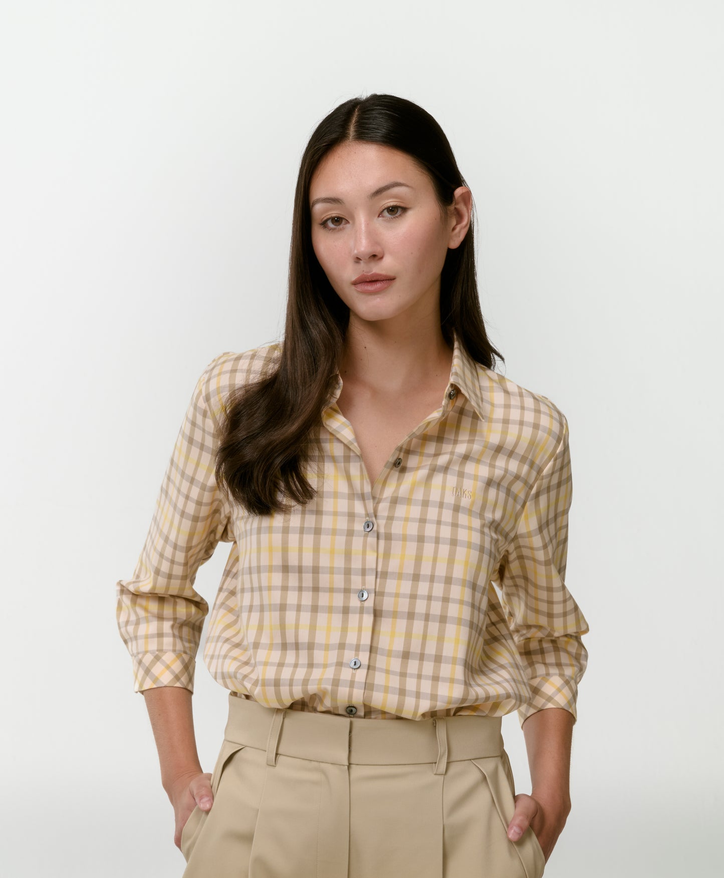 Women's Regular-Fit Middle-Sleeves Shirt