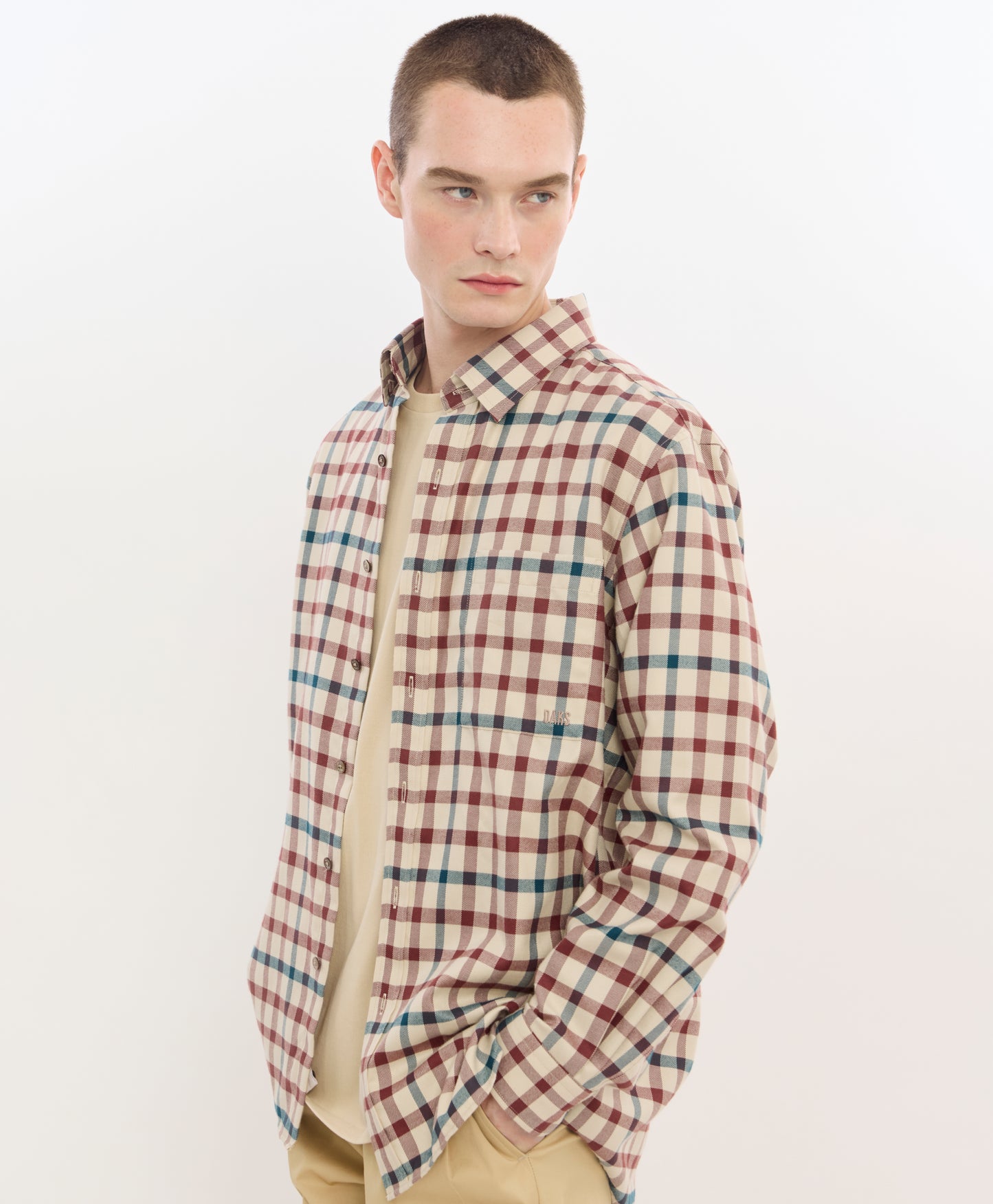 เสื้อเชิ้ตแขนยาวทรงหลวมสำหรับผู้ชาย GACL101W6